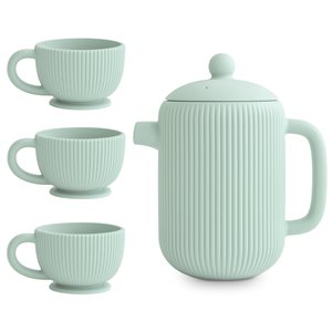 Mushie Silicone Play Tea Set - Cambridge Blue